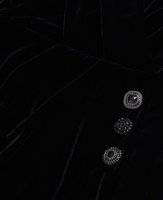 The Kooples FEMME BLACK robe courte noire en velours