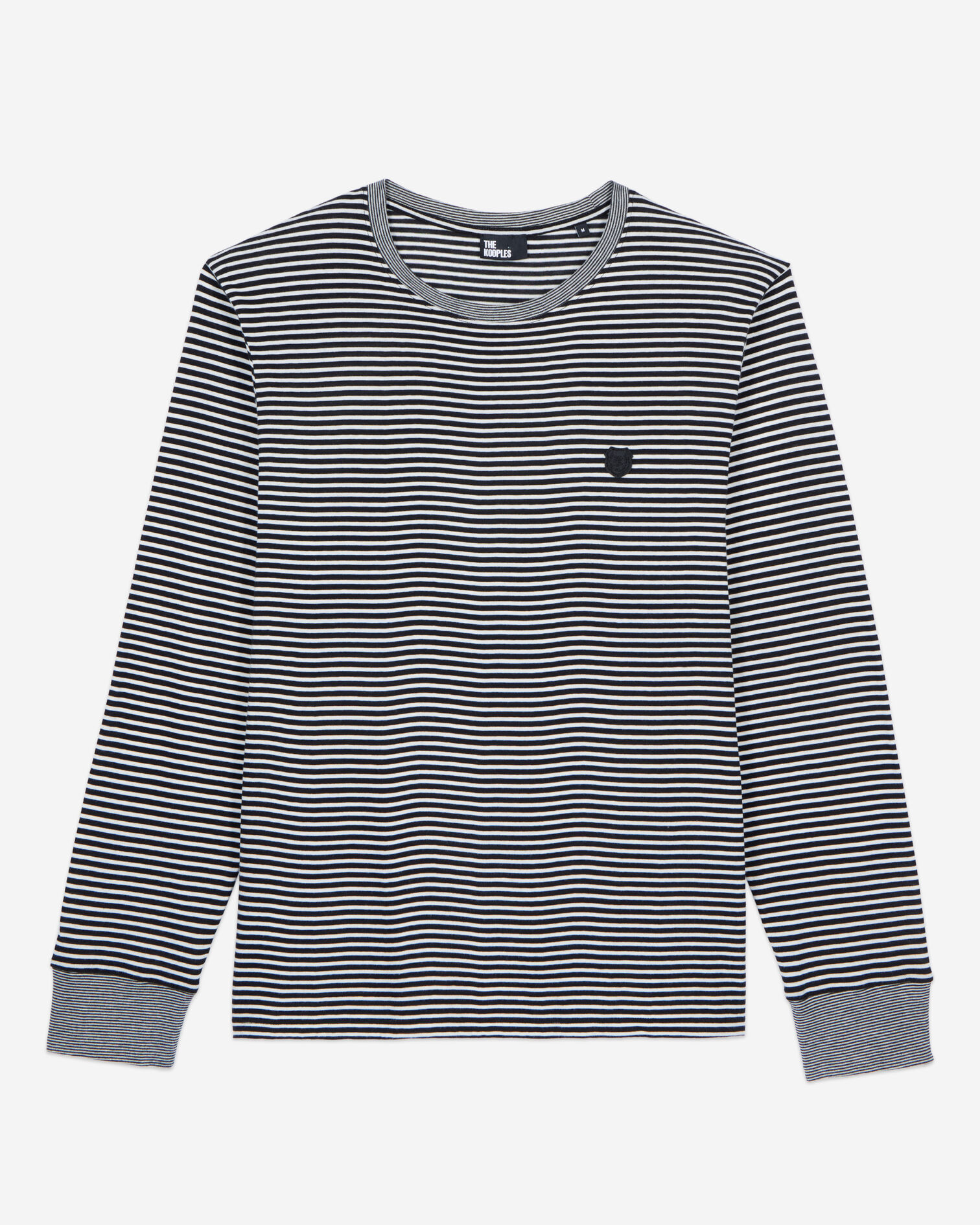 Striped long-sleeved t-shirt, BLACK / WHITE, hi-res image number null