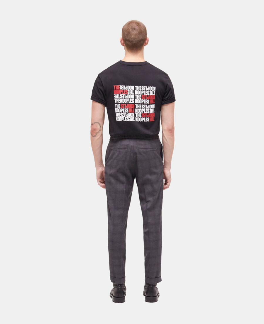 The Kooples MEN BLACK patterned suit pants