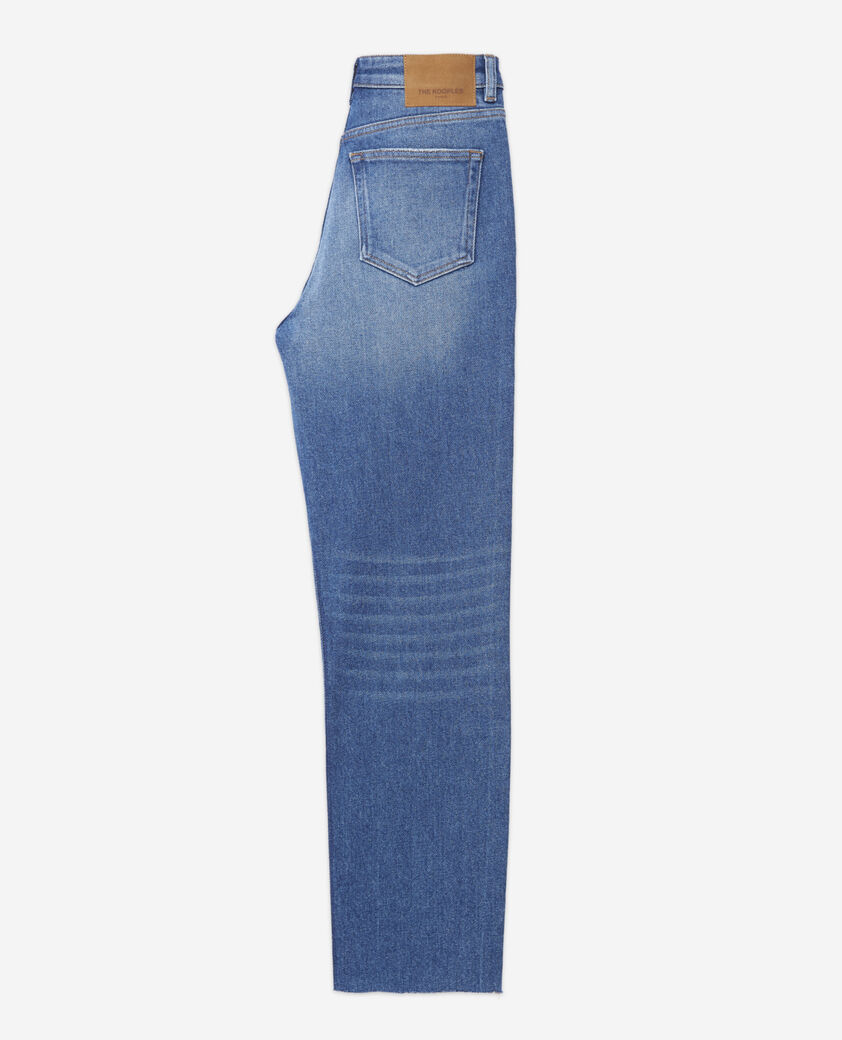 The Kooples WOMEN BLUE WASHED cropped straight jeans