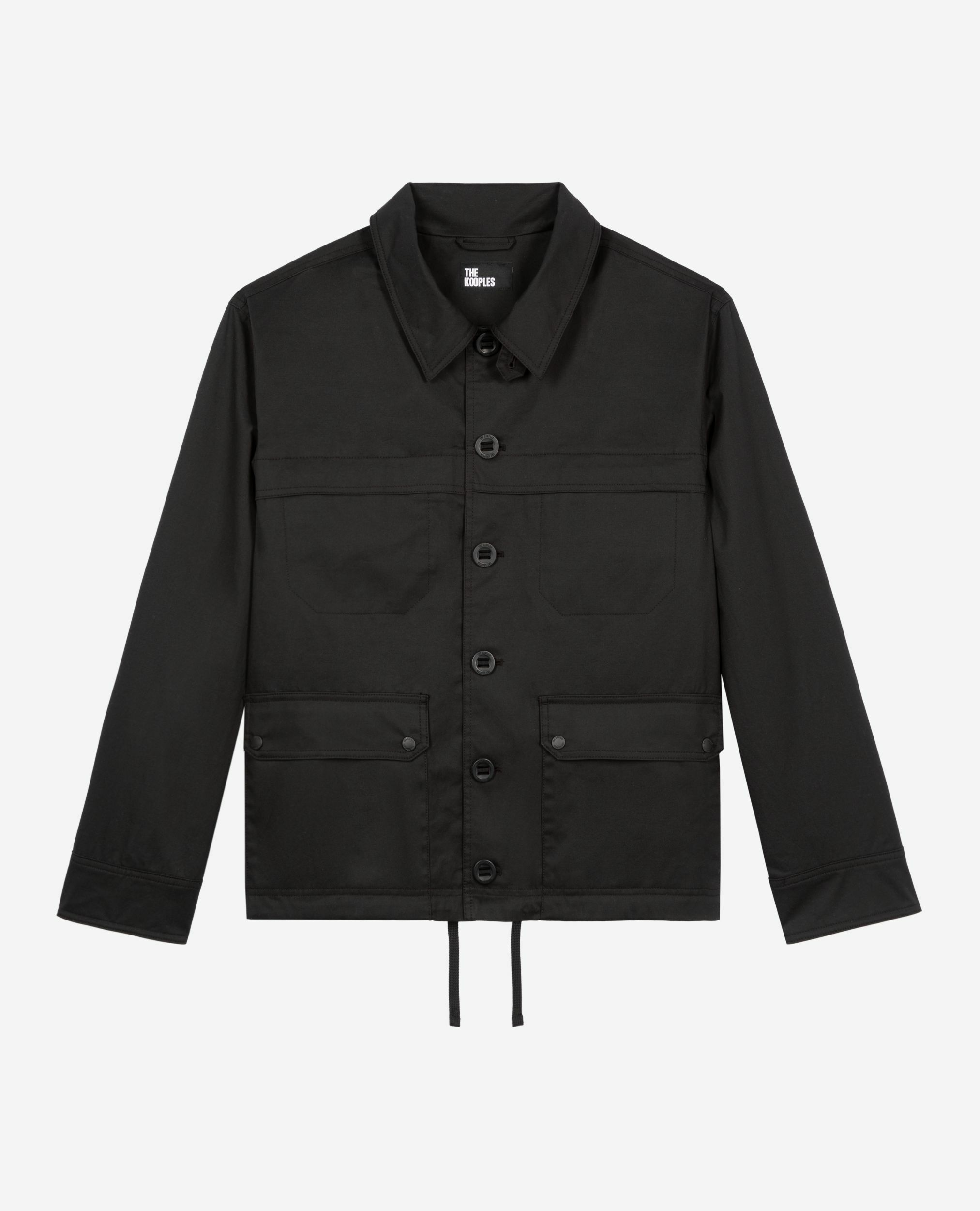 Short black hooded parka, BLACK, hi-res image number null