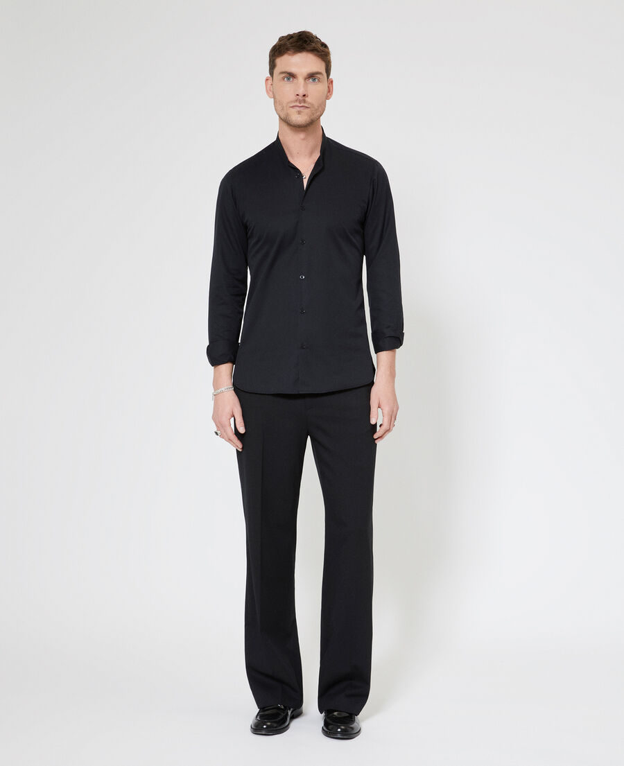 The Kooples HOMME BLACK pantalon semi &eacute;lastiqu&eacute; coupe large noir