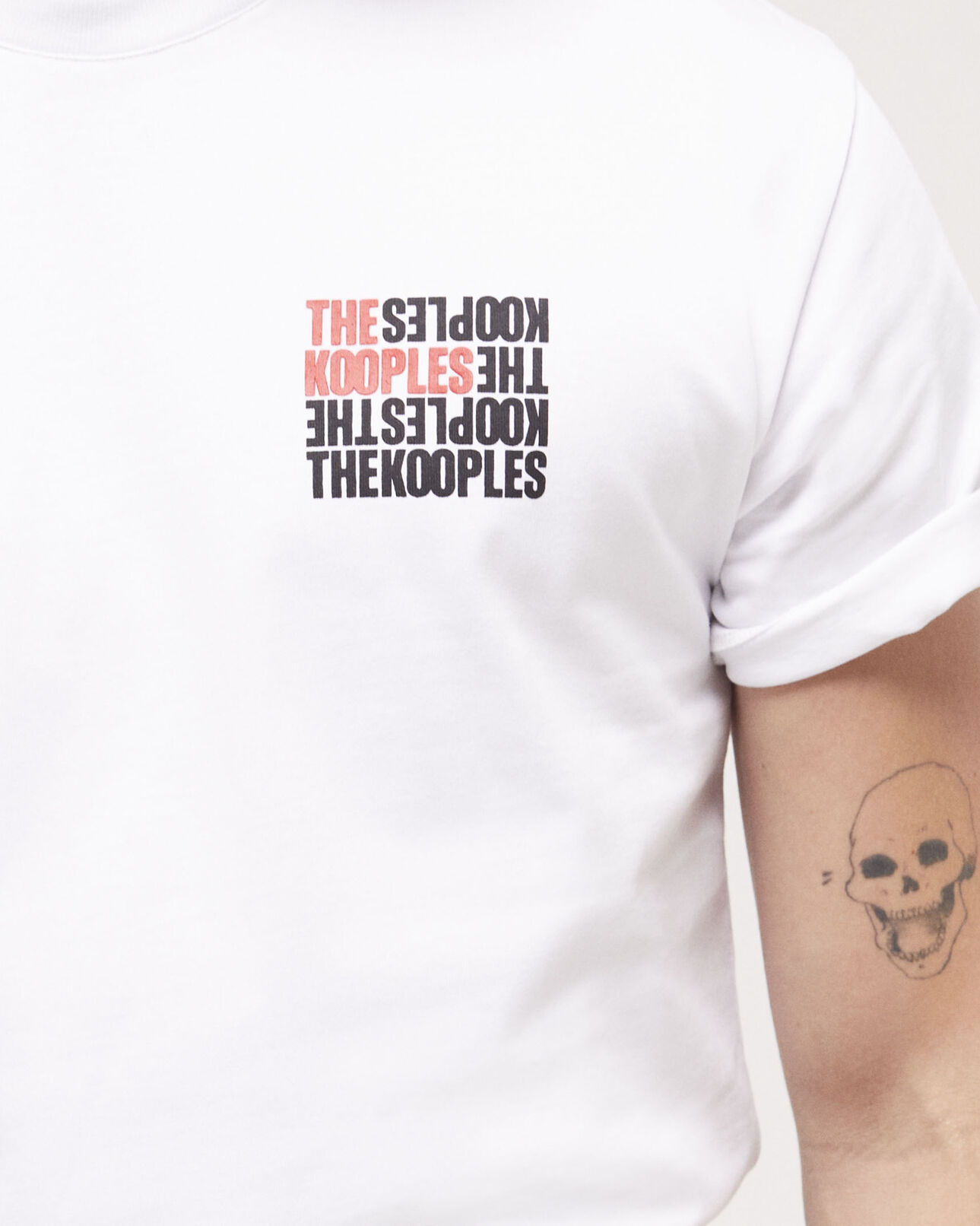 The Kooples HOMBRE WHITE camiseta logotipo the kooples blanca para hombre