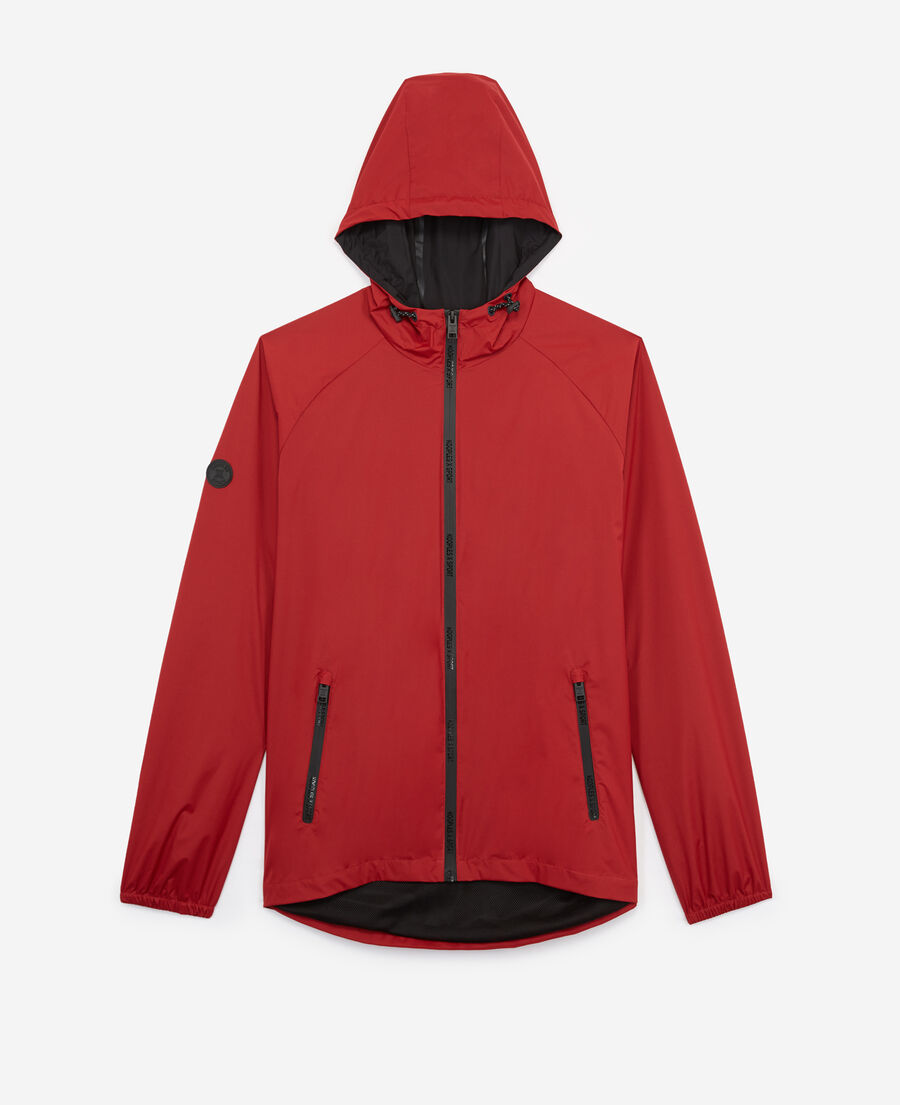 The Kooples HERREN RED rote kapuzenjacke mit reißverschluss