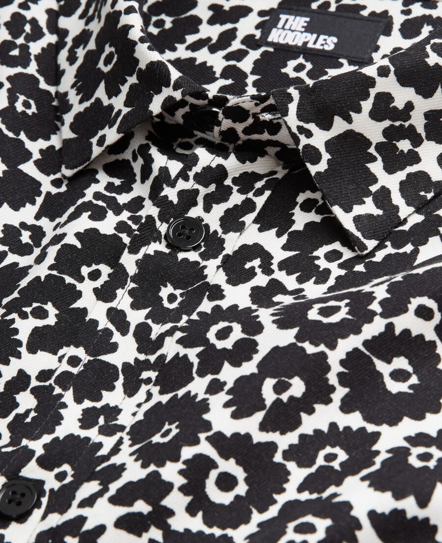floral shirt with classic collar