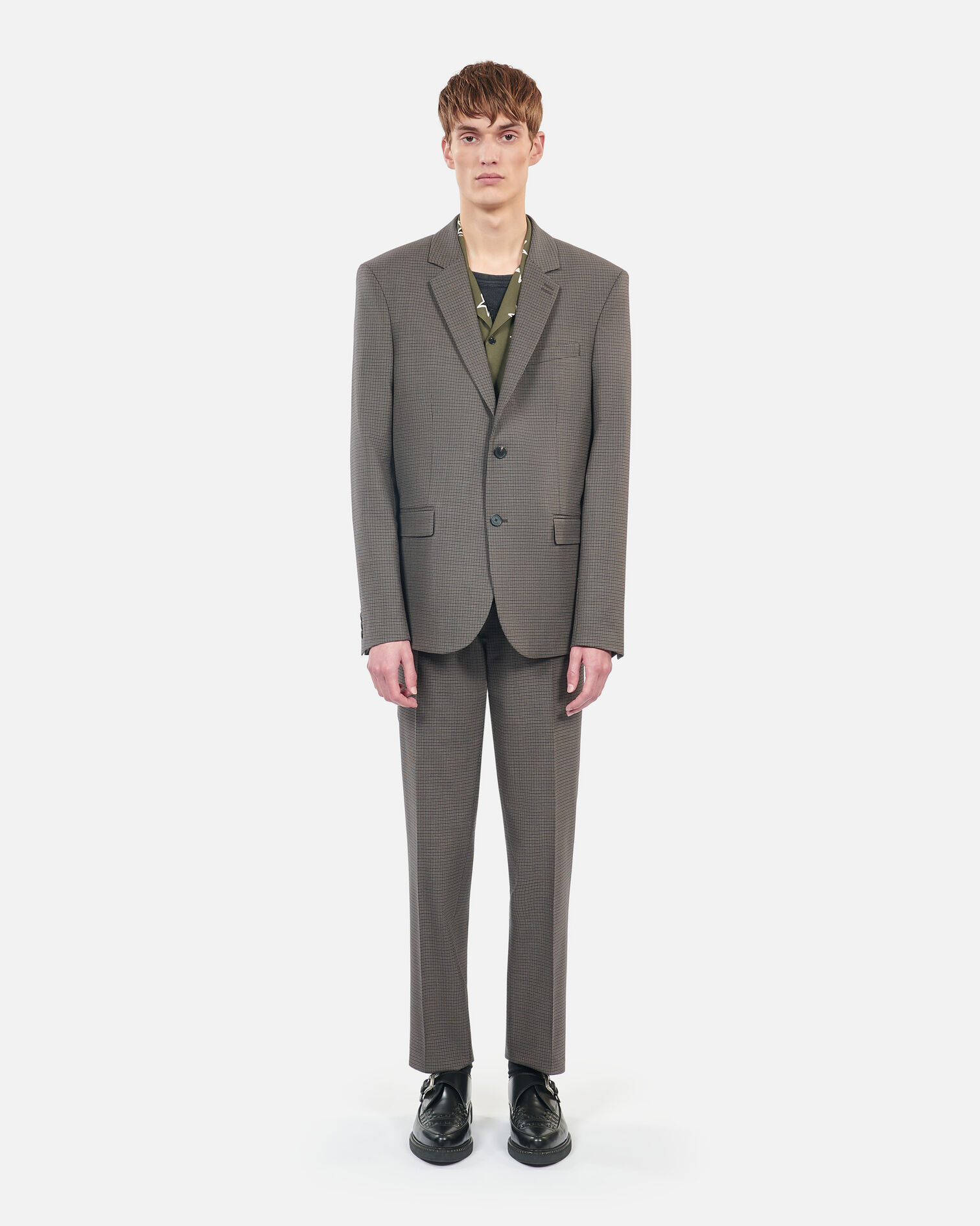 Brown wool suit jacket, BROWN, hi-res image number null