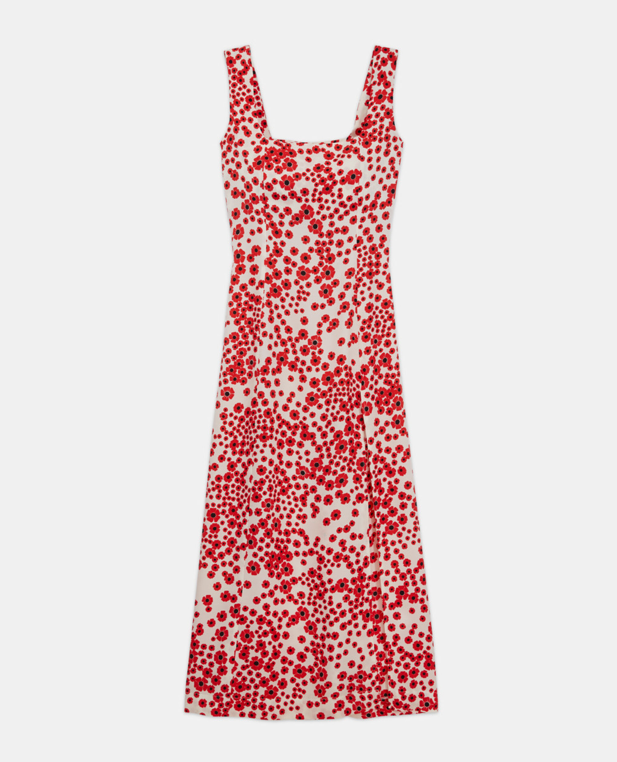 Vestido largo estampado floral, RED / WHITE, hi-res image number null