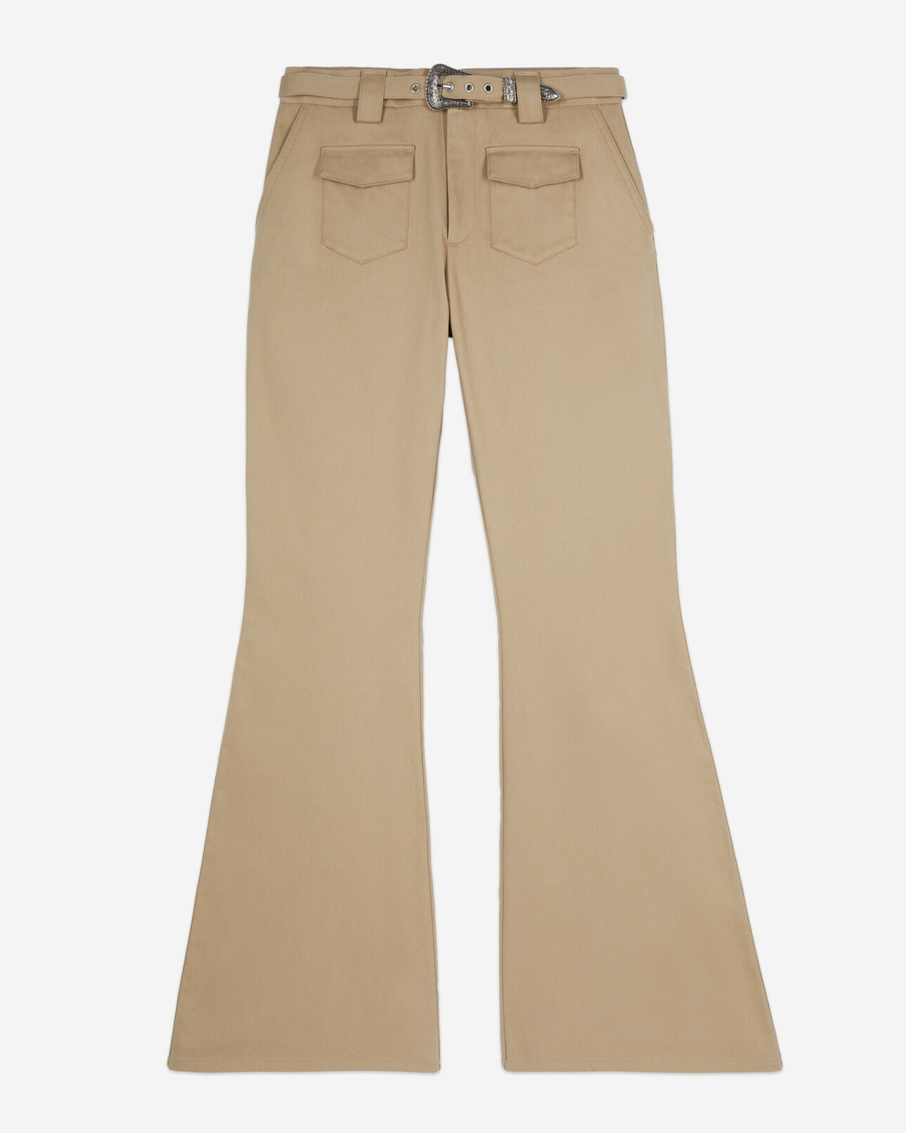 The Kooples MUJER BEIGE pantalón beige acampanado