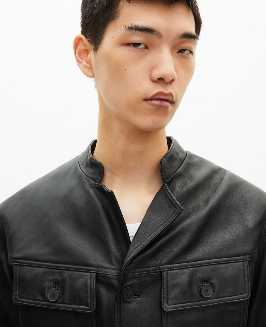 The Kooples HERREN BLACK schwarze lederjacke