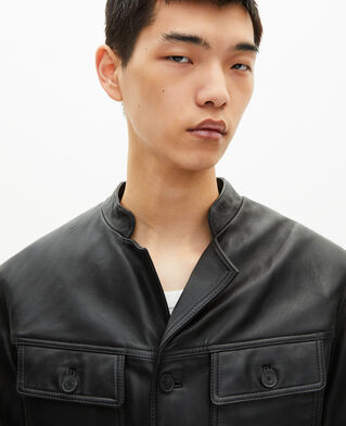 The Kooples HERREN BLACK schwarze lederjacke