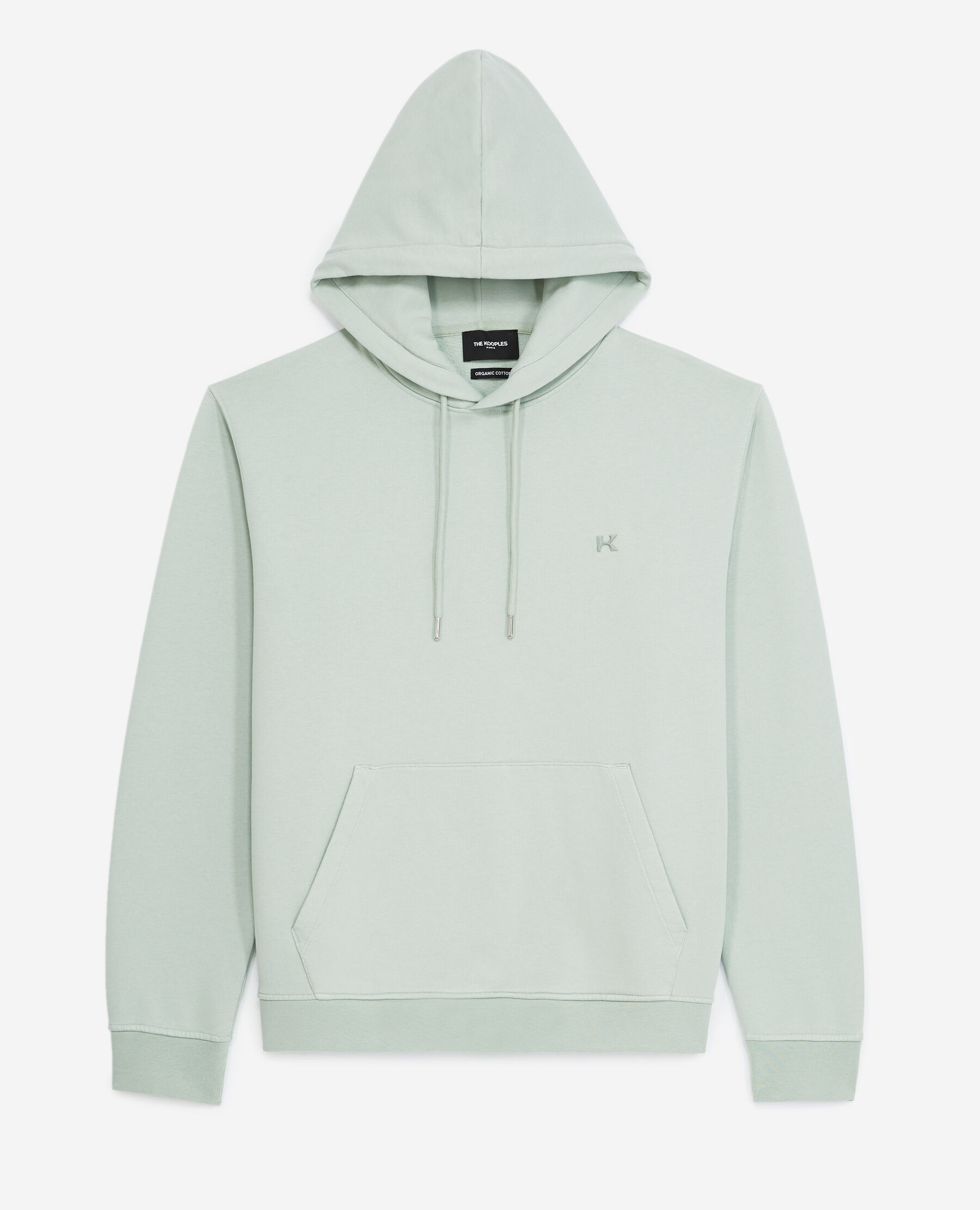 Mint green hooded sweatshirt top