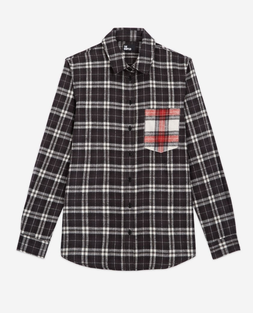 The Kooples F BLACK overshirt with check motif