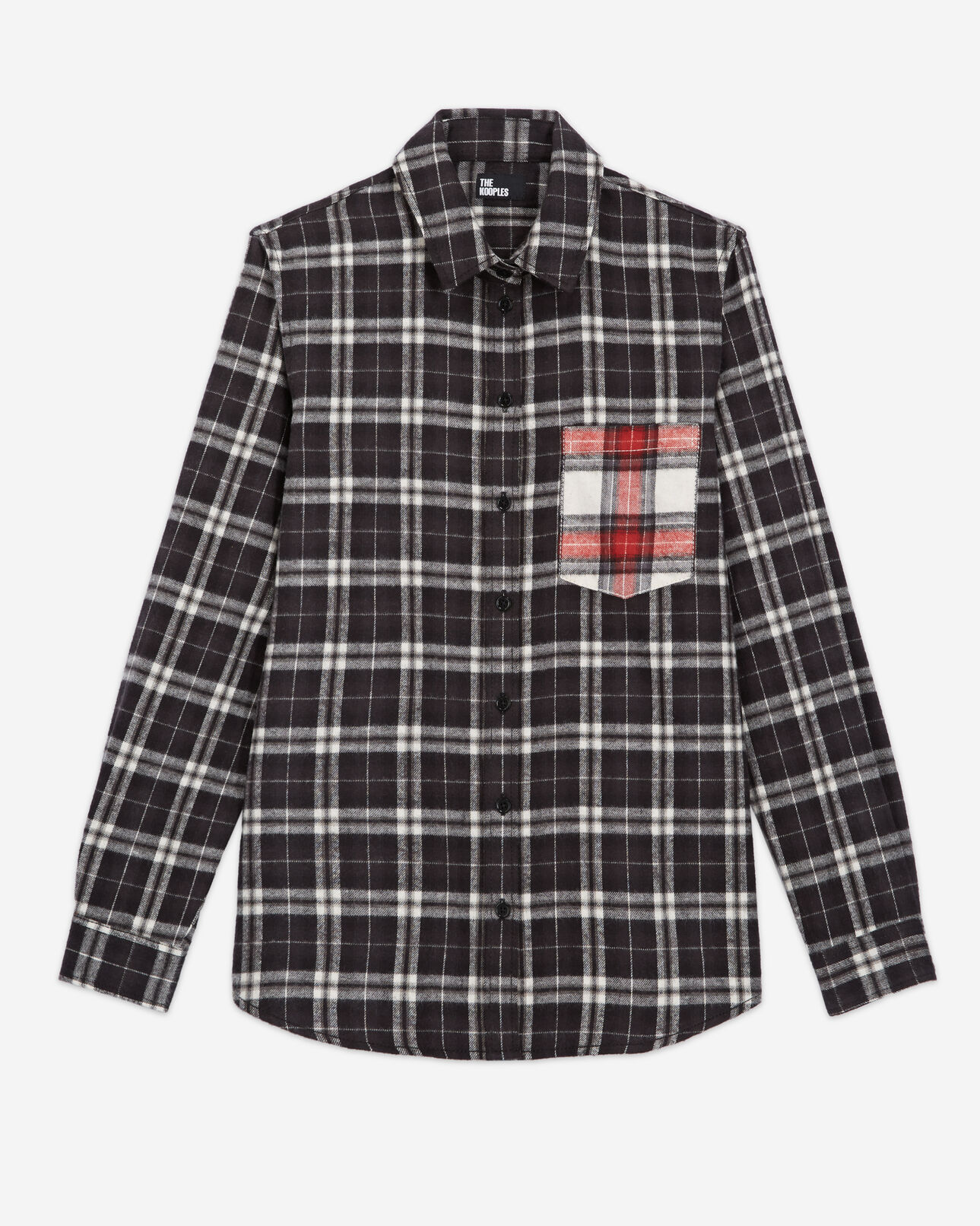 The Kooples WOMEN BLACK overshirt with check motif