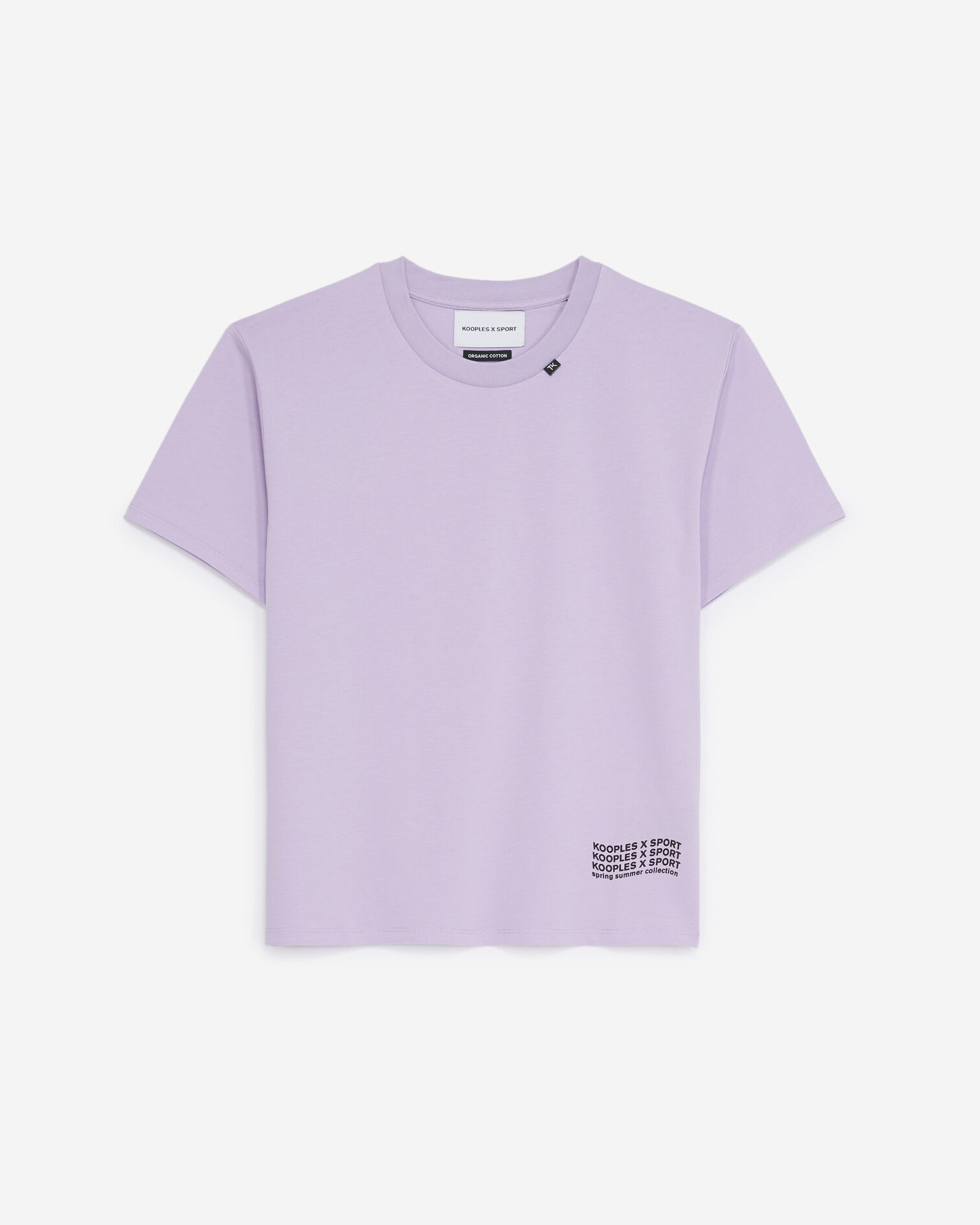 Light purple cotton T-shirt with logo, LIGHT PURPLE, hi-res image number null