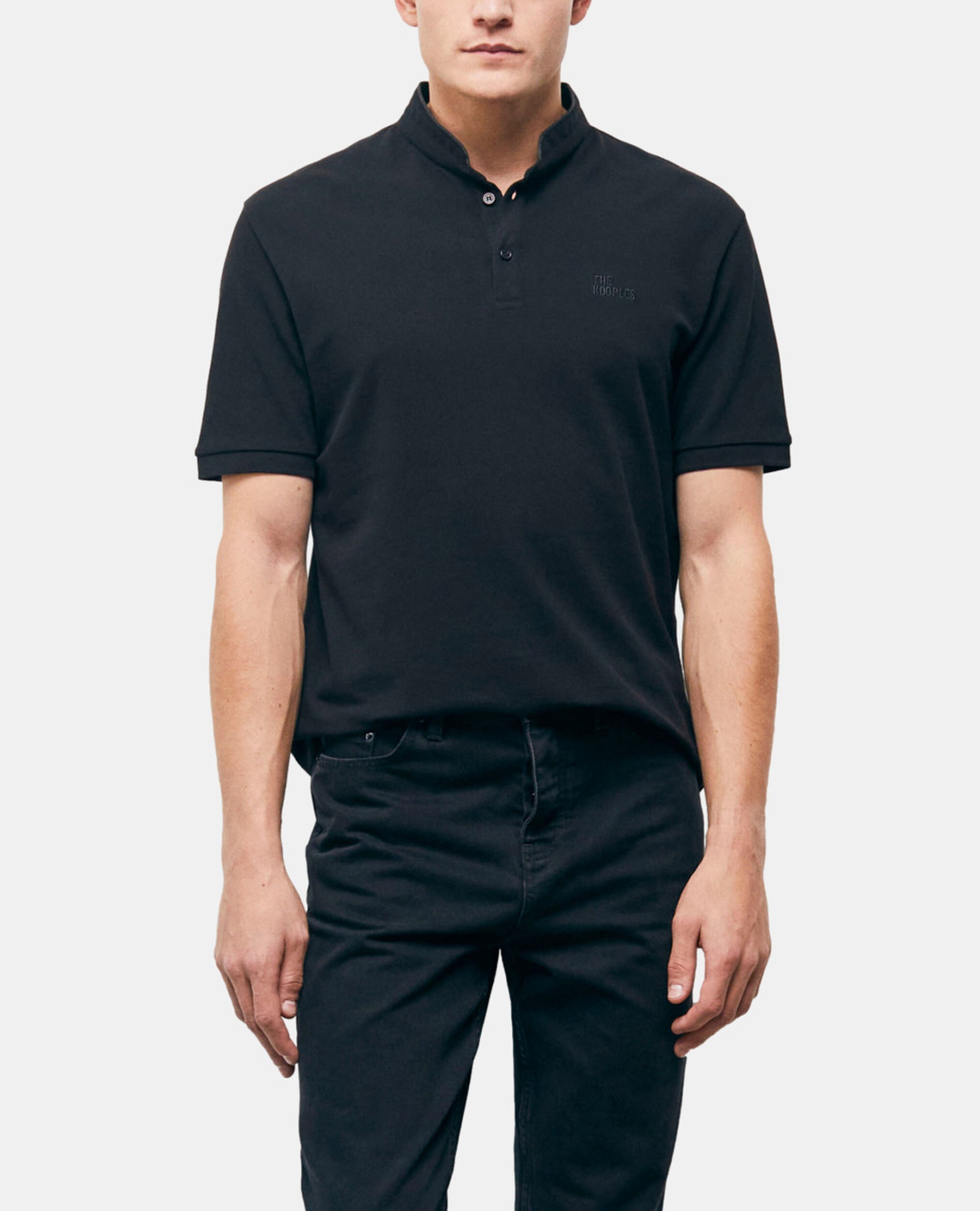 Schwarzes Poloshirt, BLACK, hi-res image number null