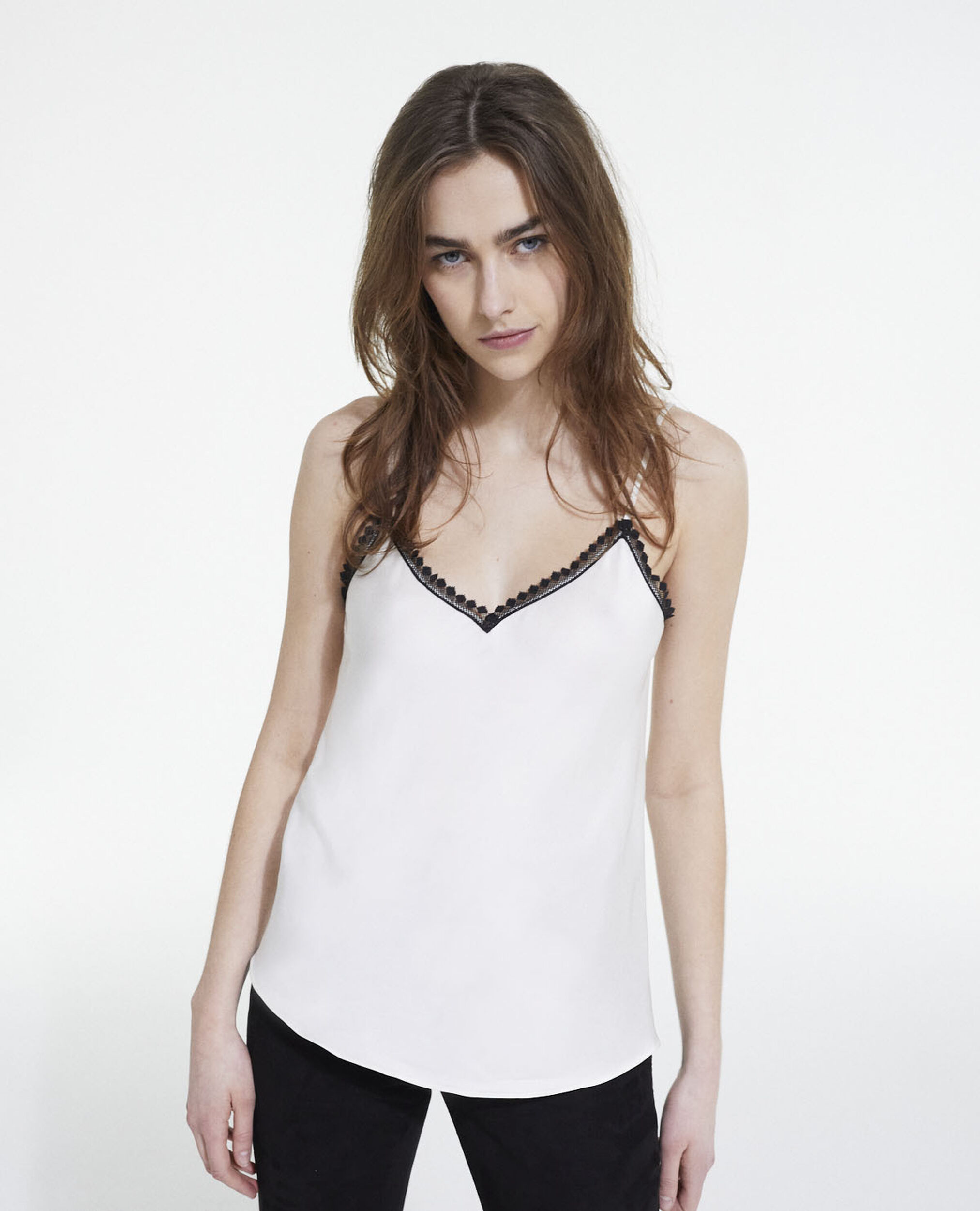 White camisole, WHITE, hi-res image number null