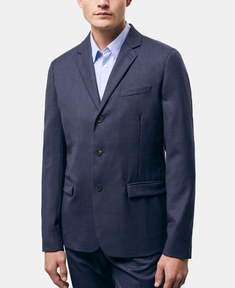 navy blue wool suit jacket