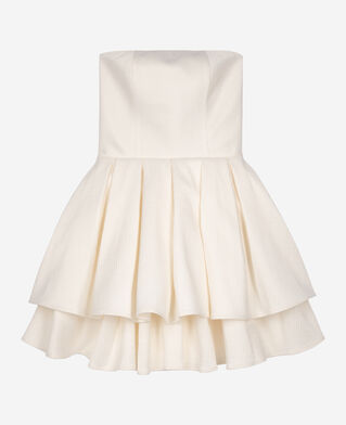 The Kooples FEMME ECRU robe bustier courte écrue