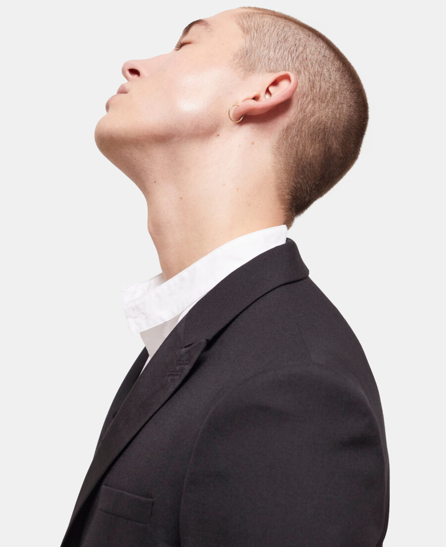 black wool suit jacket