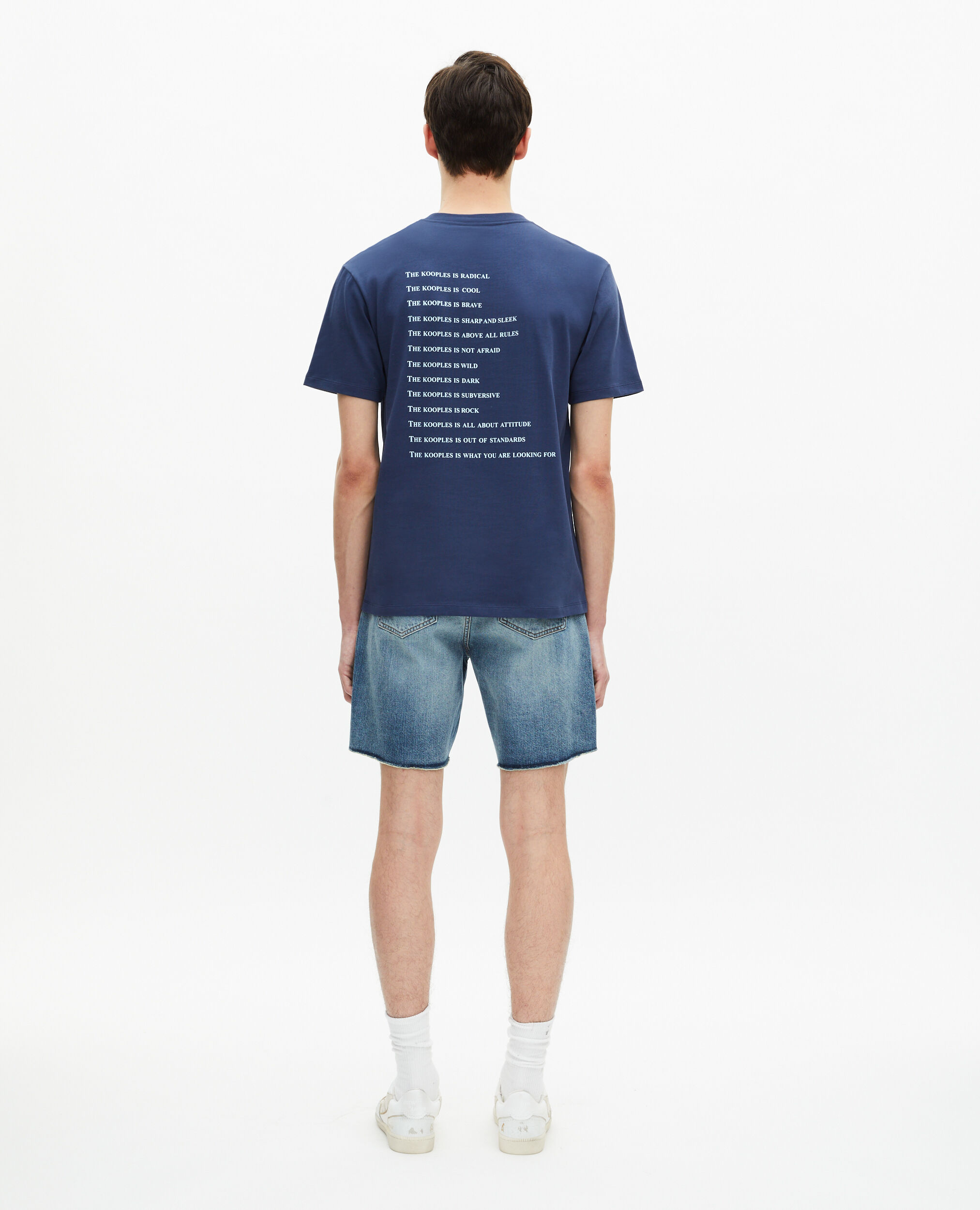 What is navy blue T-shirt, DARK NAVY, hi-res image number null