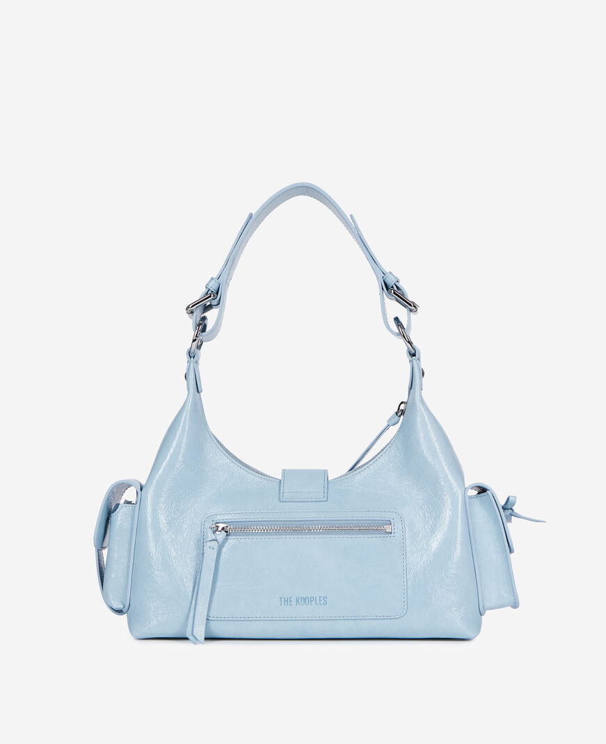 The Kooples DAMEN LIGHT BLUE hellblaue amelia tasche aus leder