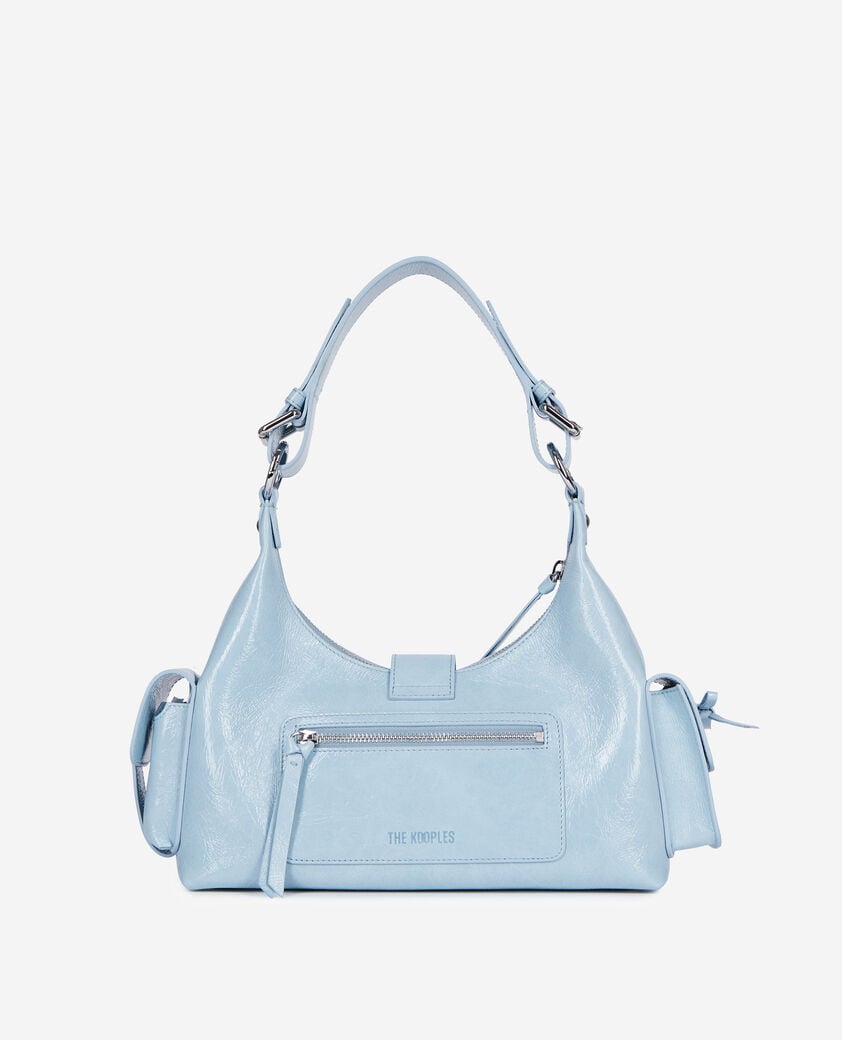 The Kooples WOMEN LIGHT BLUE amelia light blue leather bag
