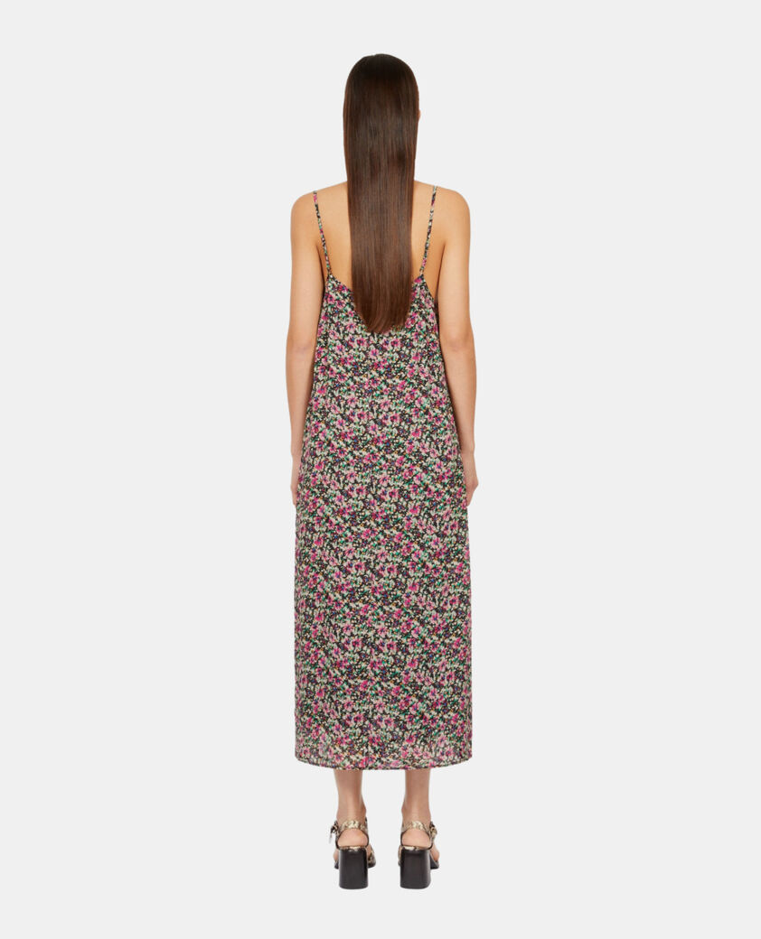 The Kooples F MULTICO long printed slip dress