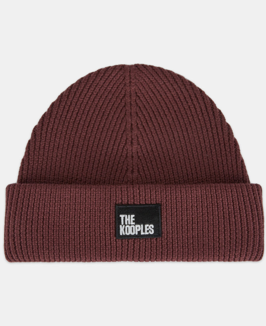 red wool beanie
