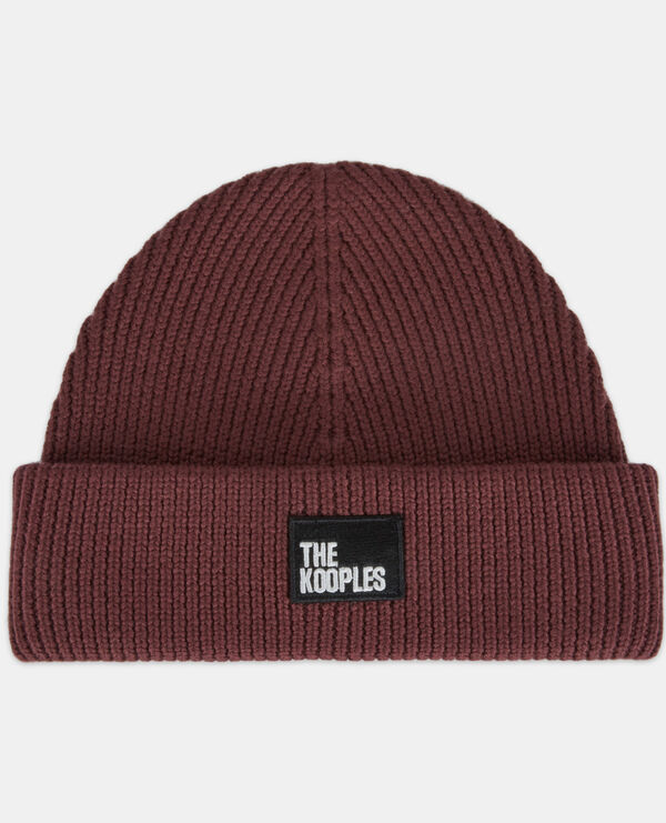 red wool beanie