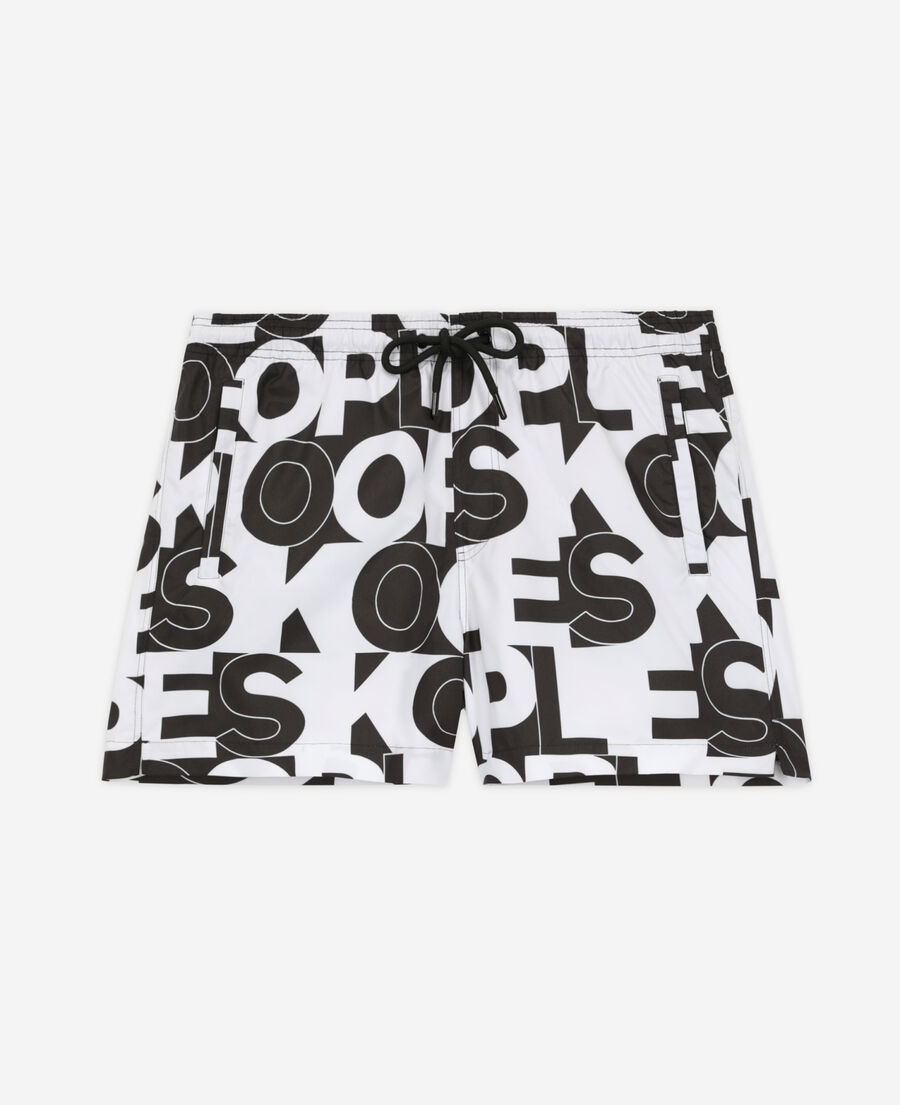 The Kooples H BLACK swim shorts with logo