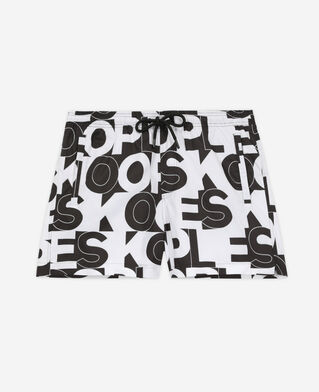 The Kooples H BLACK swim shorts with logo