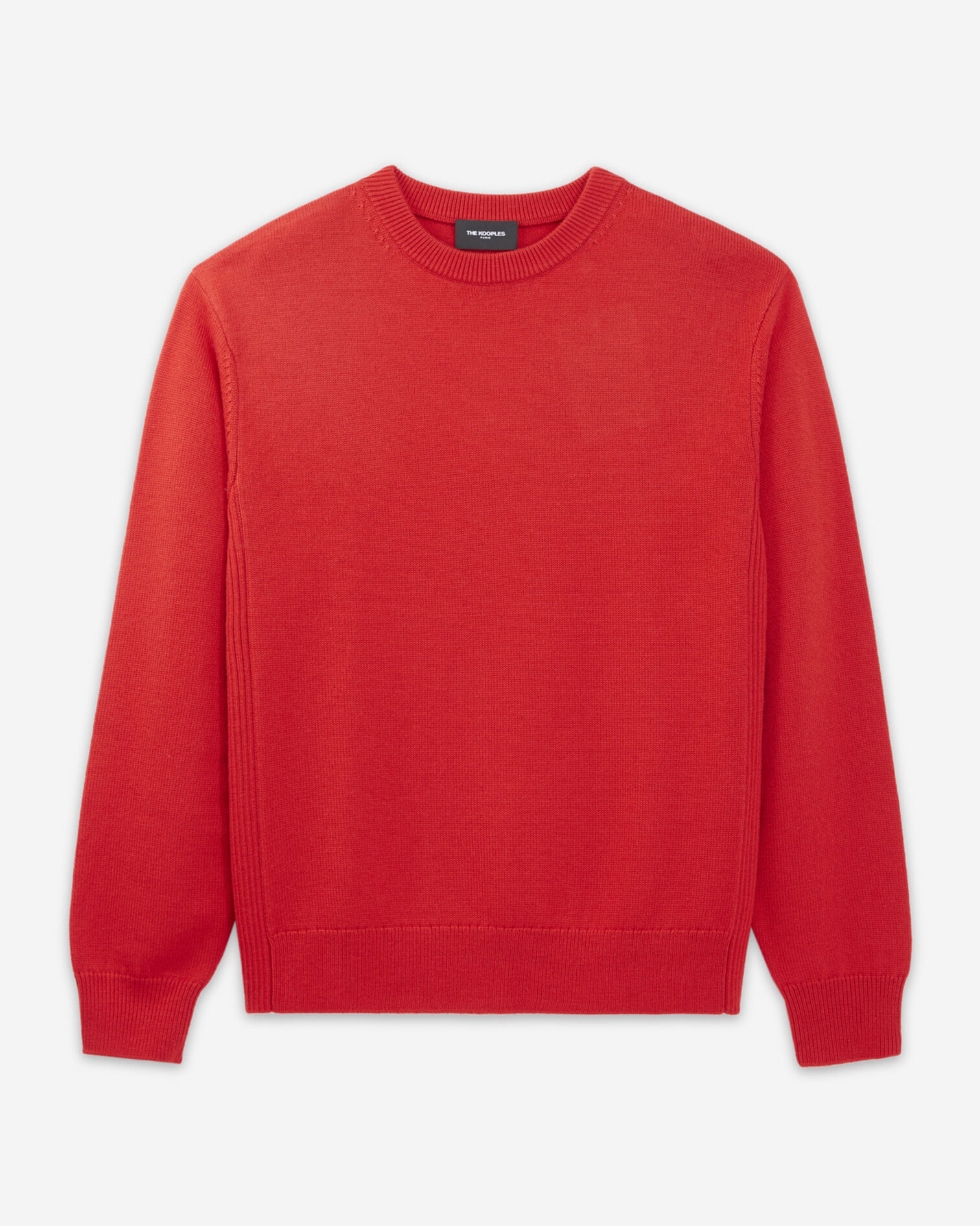 Jersey rojo de lana cuello redondo clásico, RED, hi-res image number null