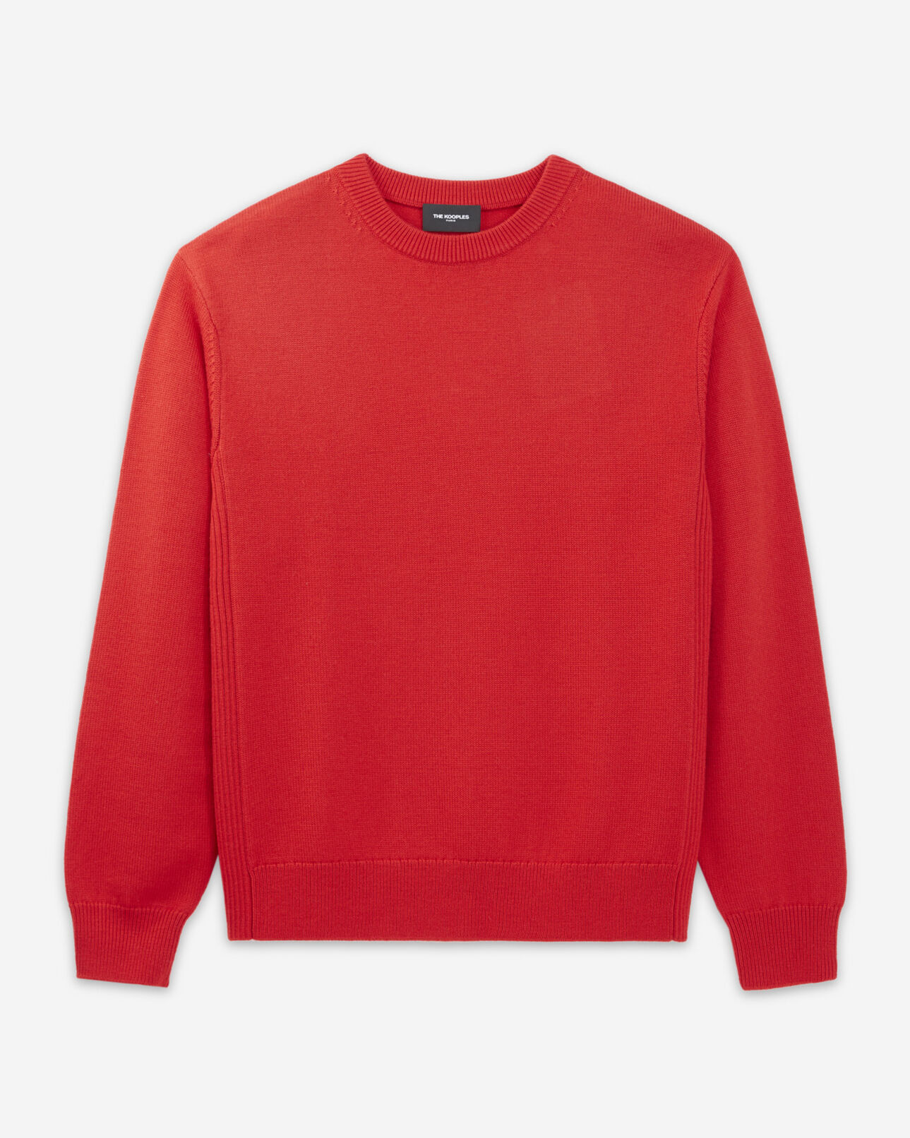 The Kooples HOMBRE RED jersey rojo de lana cuello redondo clásico
