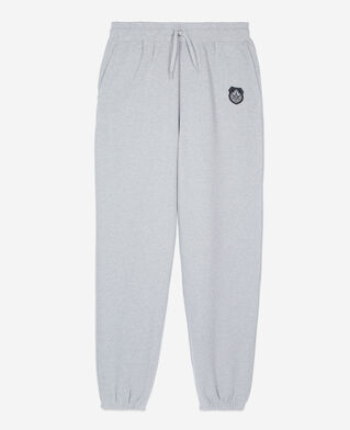 The Kooples HOMME GREY MELANGE bas de jogging avec blason gris