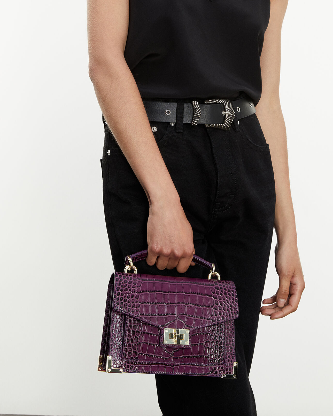 The Kooples FEMME PURPLE sac emily mini