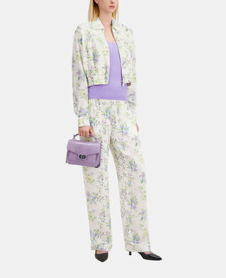 The Kooples F LIGHT BLUE/WHITE printed shirt with zipper