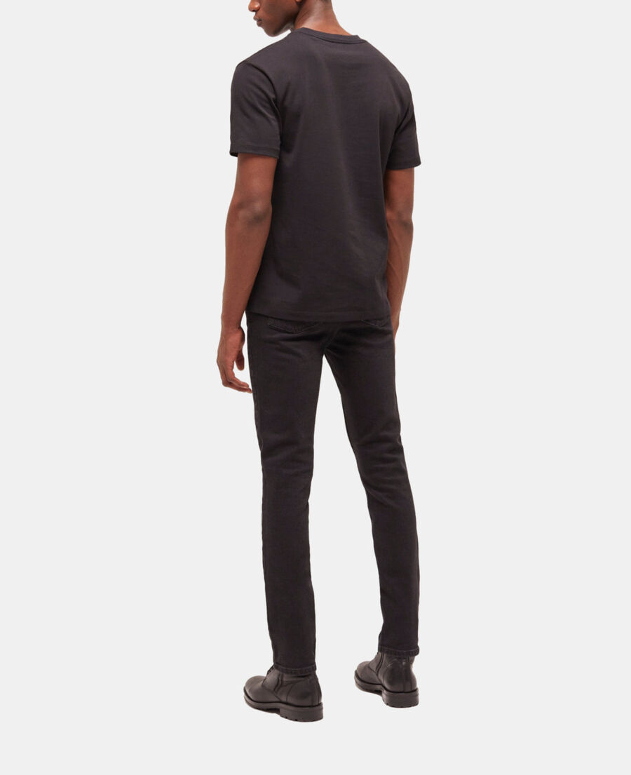 schwarzes t-shirt herren mit siebdruck