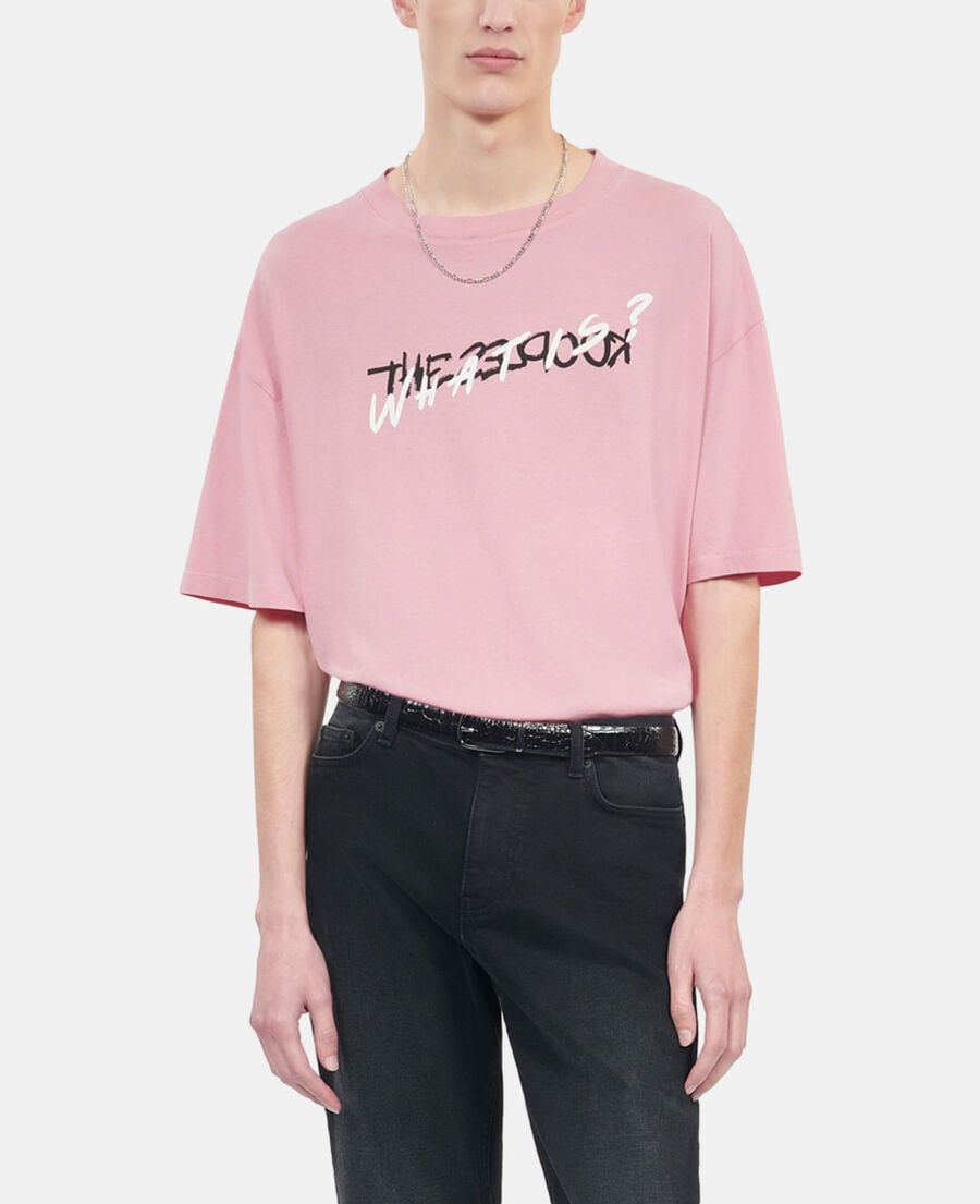 The Kooples H SWEET PINK light pink what is handwritten serigraphy t-shirt