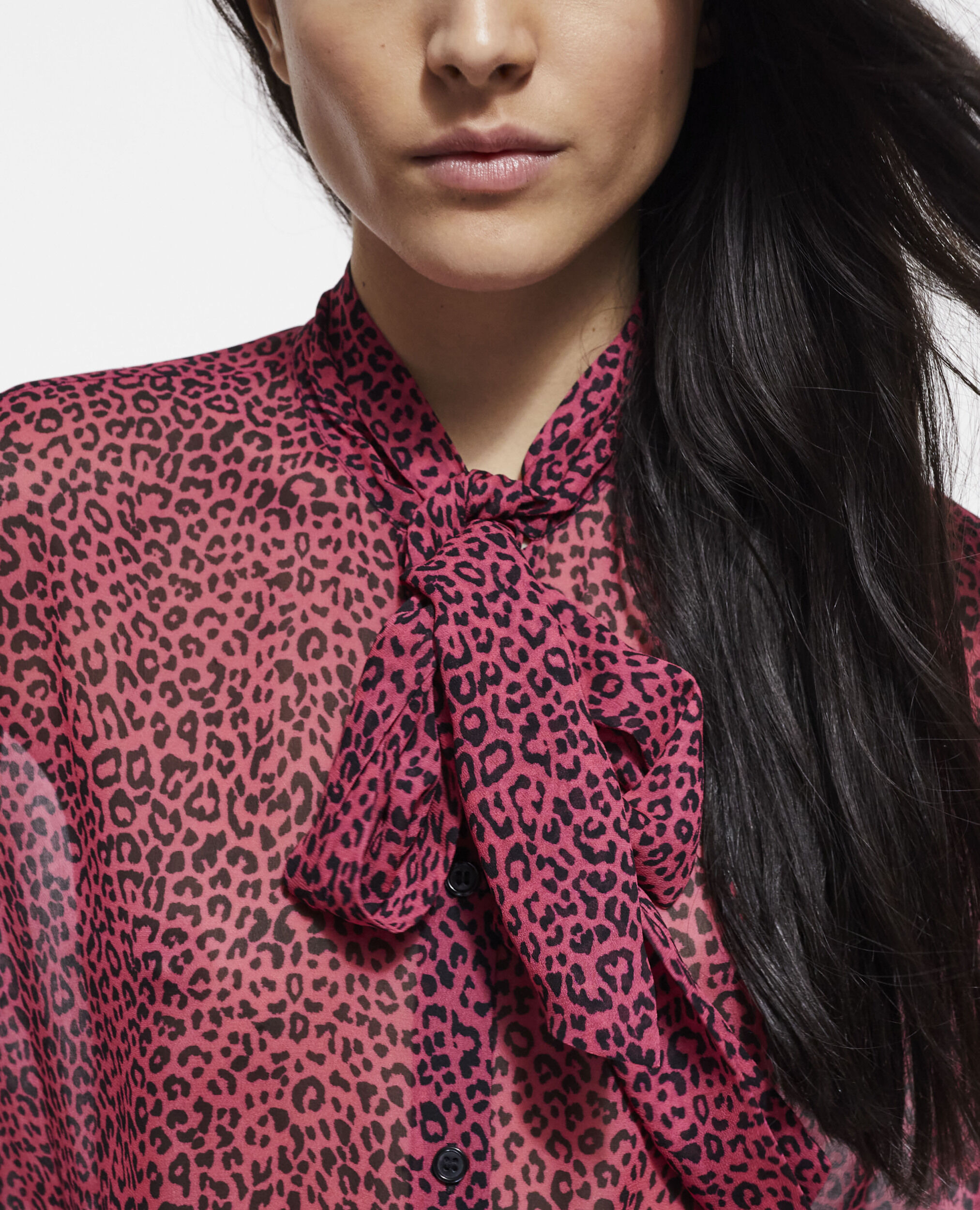 Pink leopard-print shirt, PINK BLACK, hi-res image number null