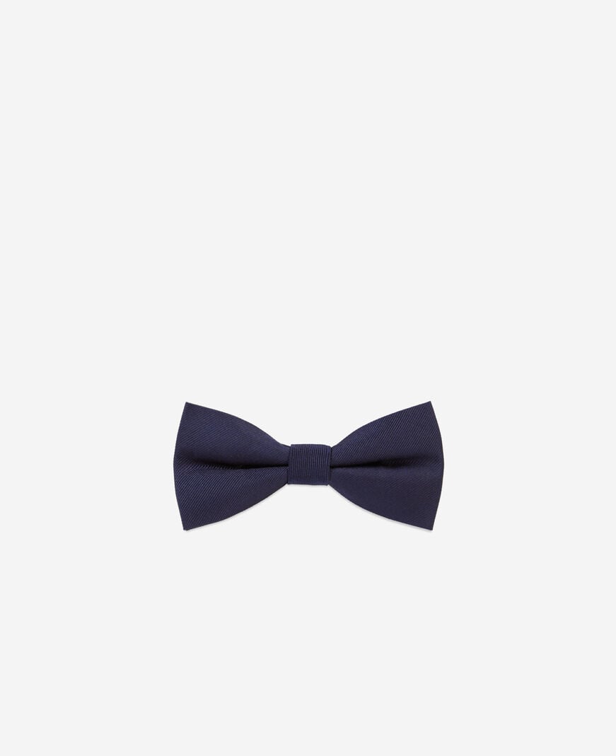 The Kooples MEN NAVY black and navy silk bow tie