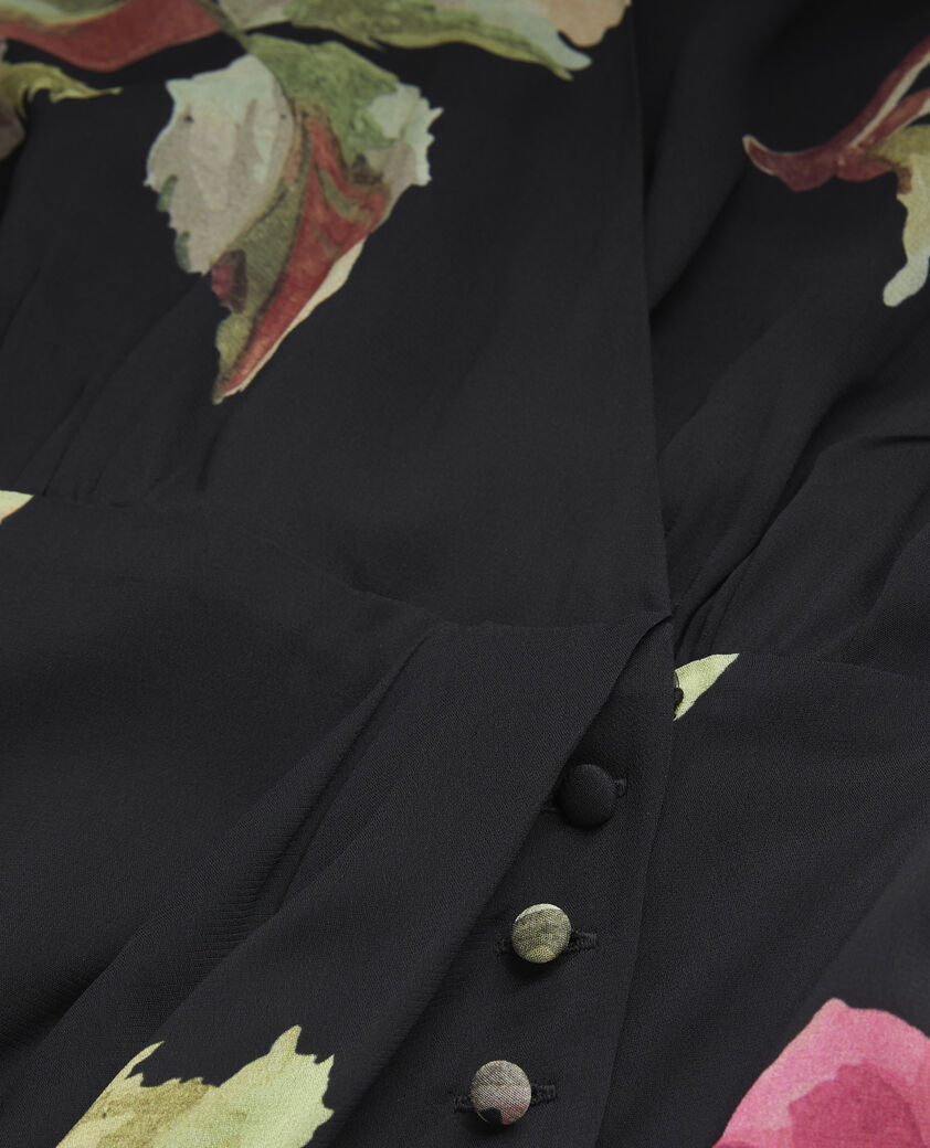 The Kooples FEMME PINK BLACK robe courte imprimée