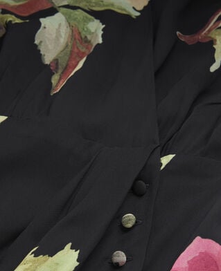 The Kooples WOMEN PINK BLACK short printed dress