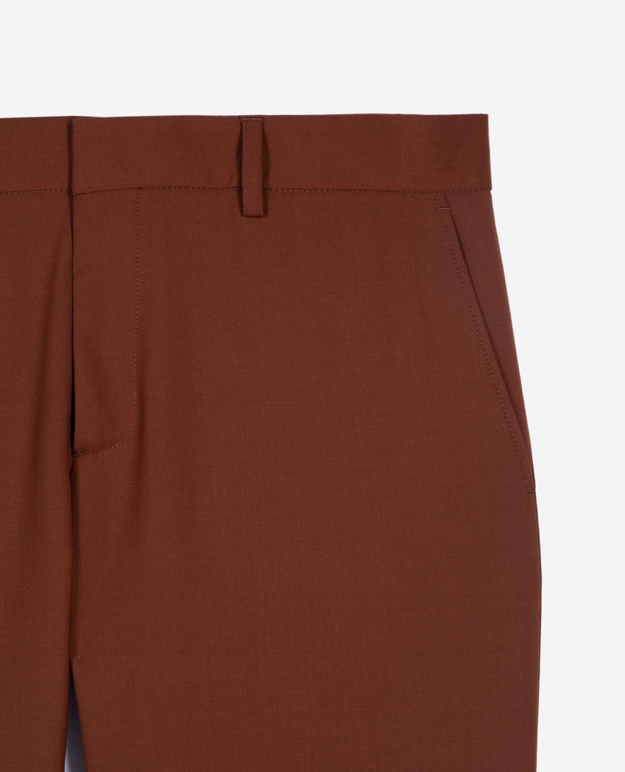 Brown suit pants, ROUILLE, hi-res image number null
