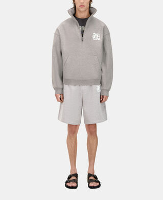 The Kooples HOMME ARDOISE_1 sweatshirt avec s&eacute;rigraphie gris