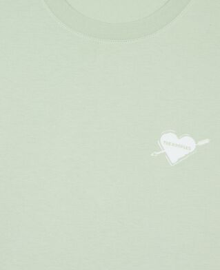 The Kooples H ALMOND GREEN t-shirt with green heart flocking