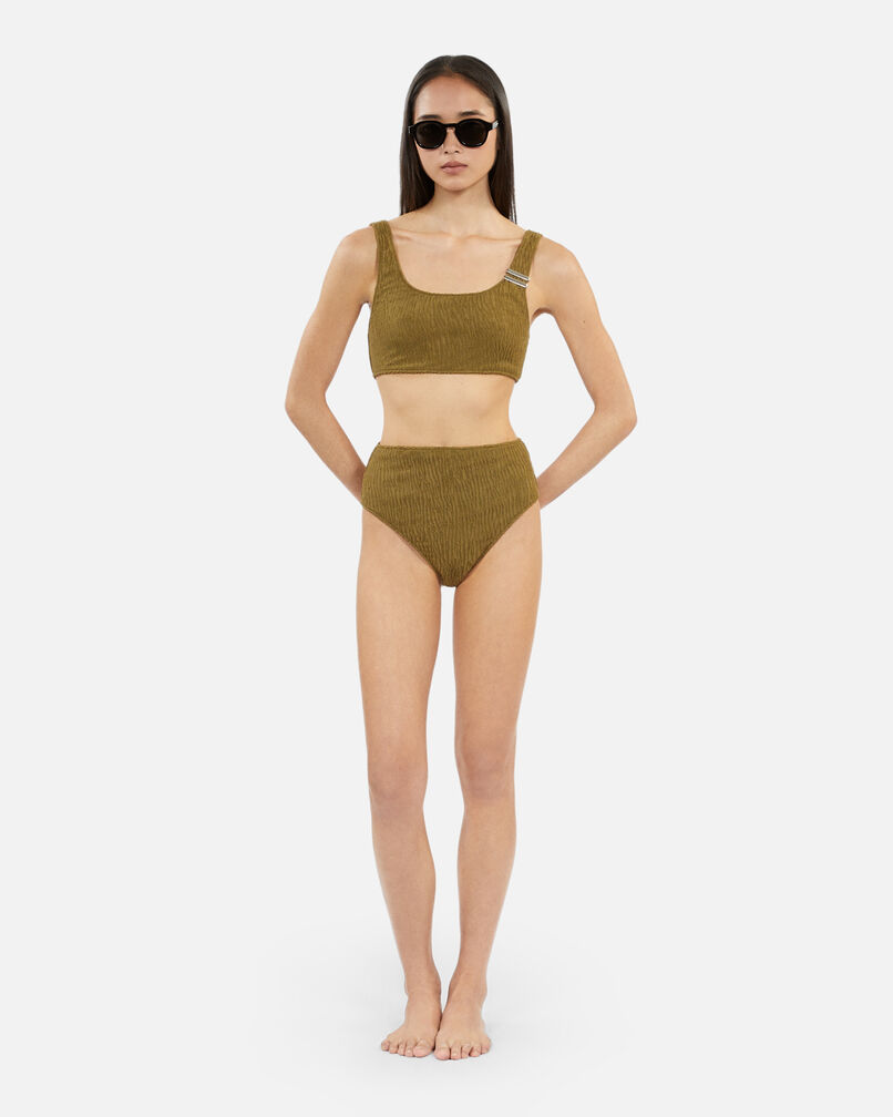 The Kooples FEMME KAKI bas de maillot de bain the kooples x luz taille haute kaki