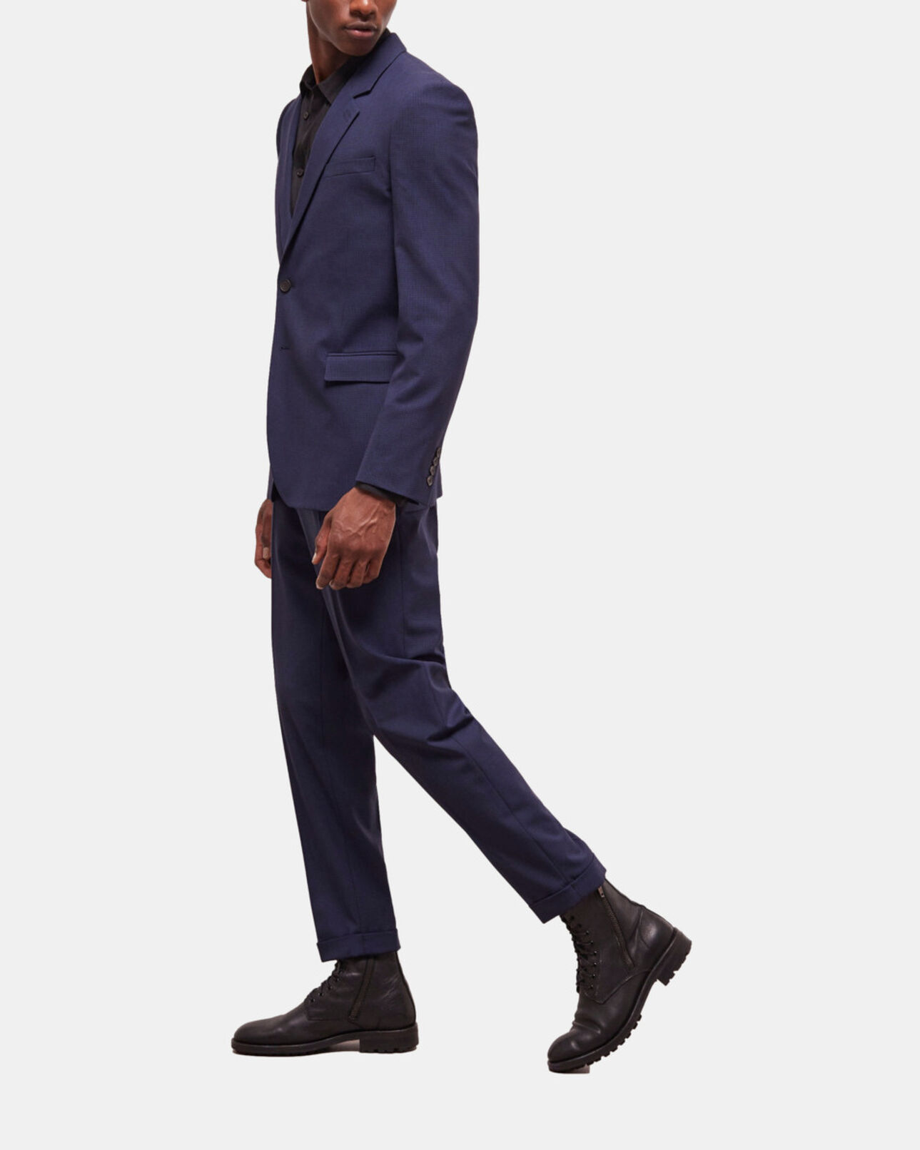 The Kooples HERREN BLACK / NAVY wollsakko mit hahnentritt-motiv