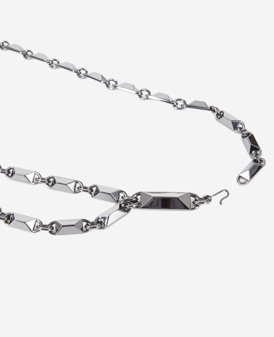 The Kooples FEMME GUN METAL ceinture chaîne ajustable