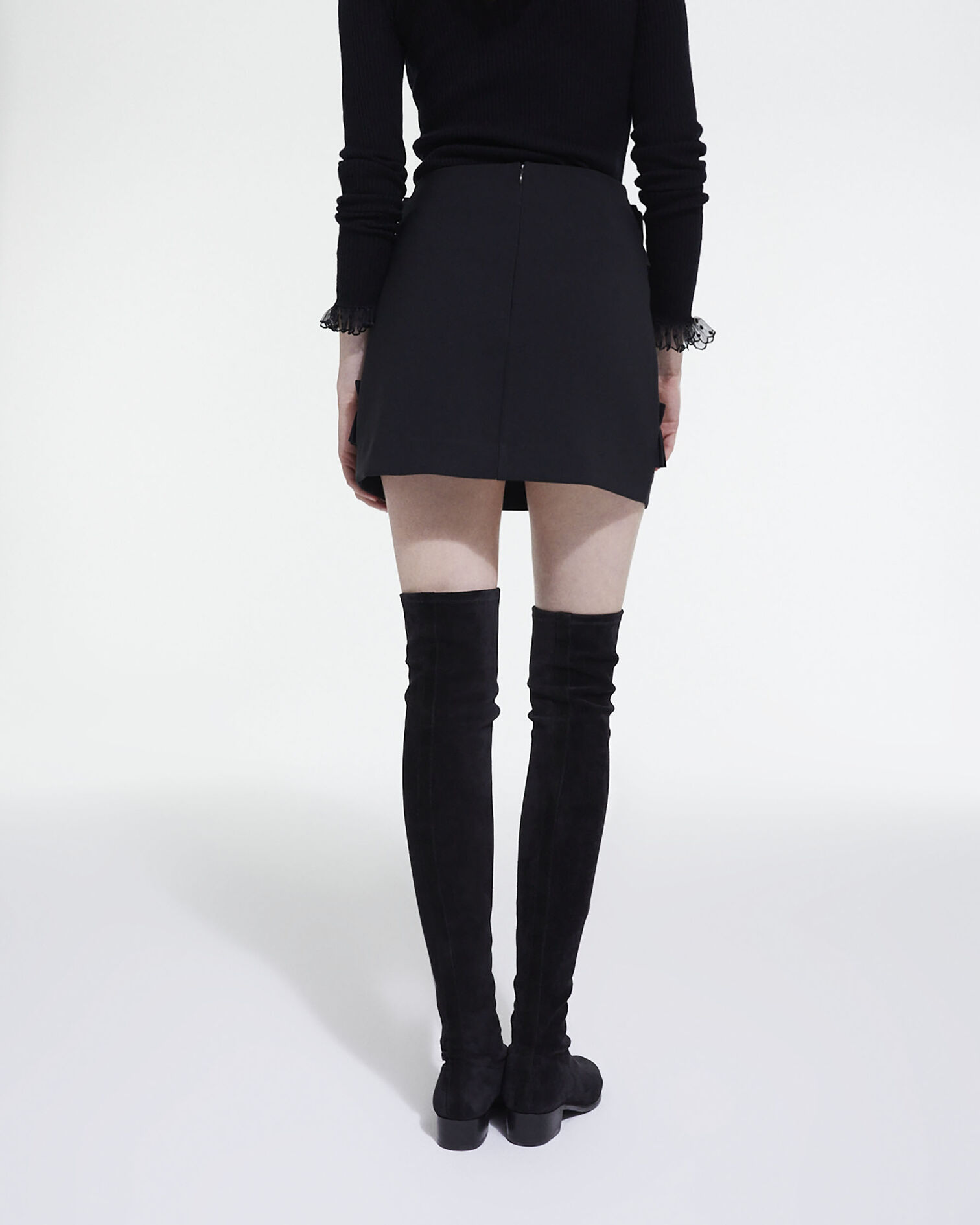 Short black skirt, BLACK, hi-res image number null