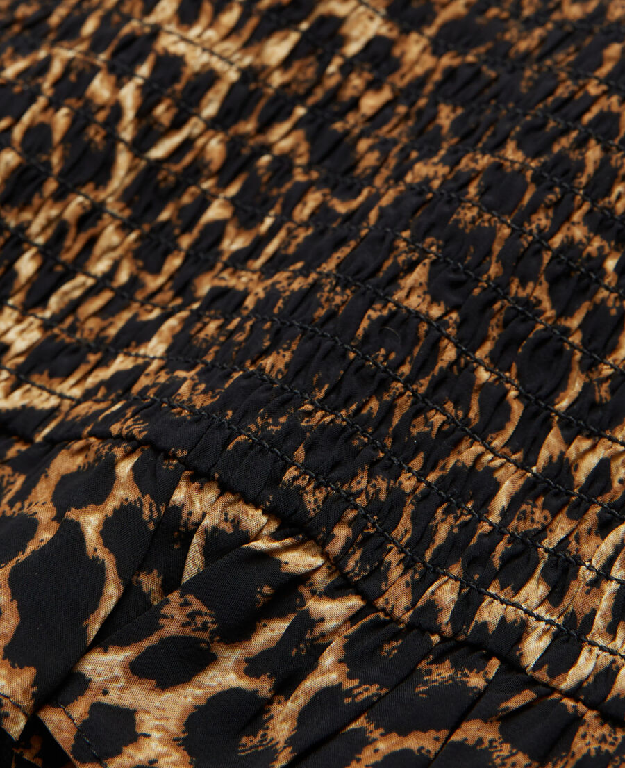 kurzes kleid mit leopardenmotiv